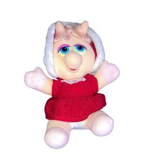Vintage 1987 Muppets Miss Piggy Henson Associates Mini Plush Toy Stuffed Animal